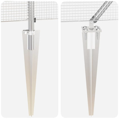 Fence Post Silver 25 x 1.5 m (12 x 12 mm mesh) Steel