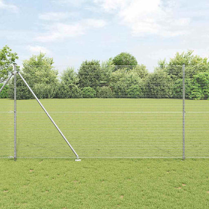 Welded Wire Fence with Spikes Steel Silver Mesh