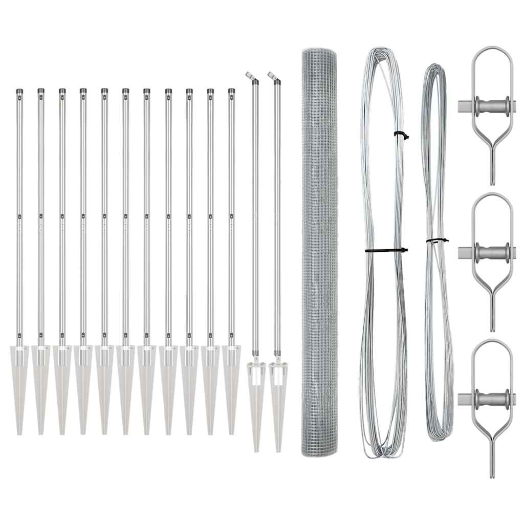 Fence Post Silver 25 x 1.6 m (25 x 25 mm mesh) Steel