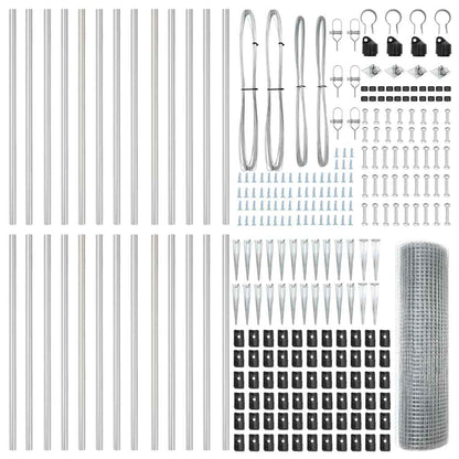 Fence Post Silver 50 x 1 m (12 x 12 mm mesh) Steel