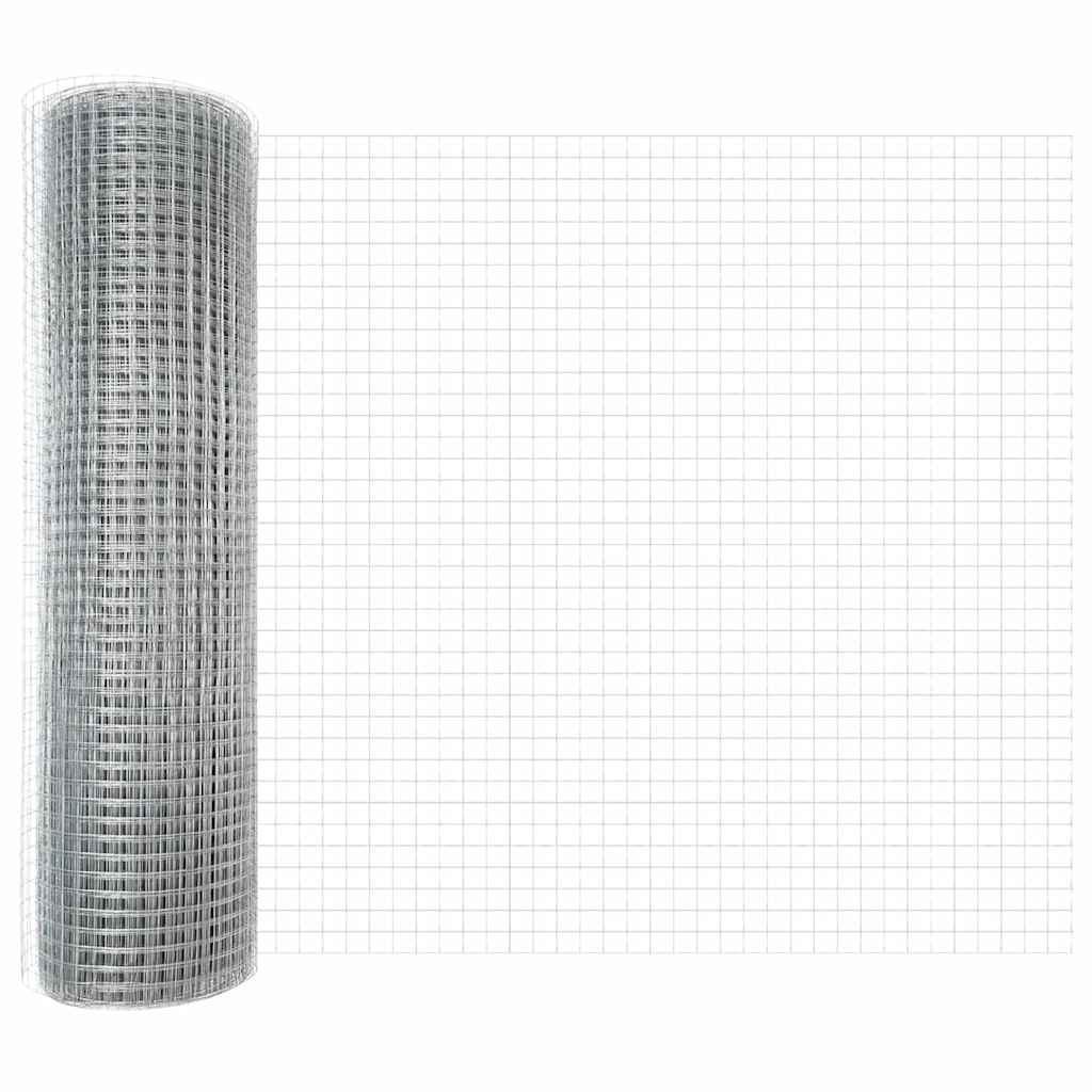 Welded Wire Fence with Spikes Steel Silver Mesh