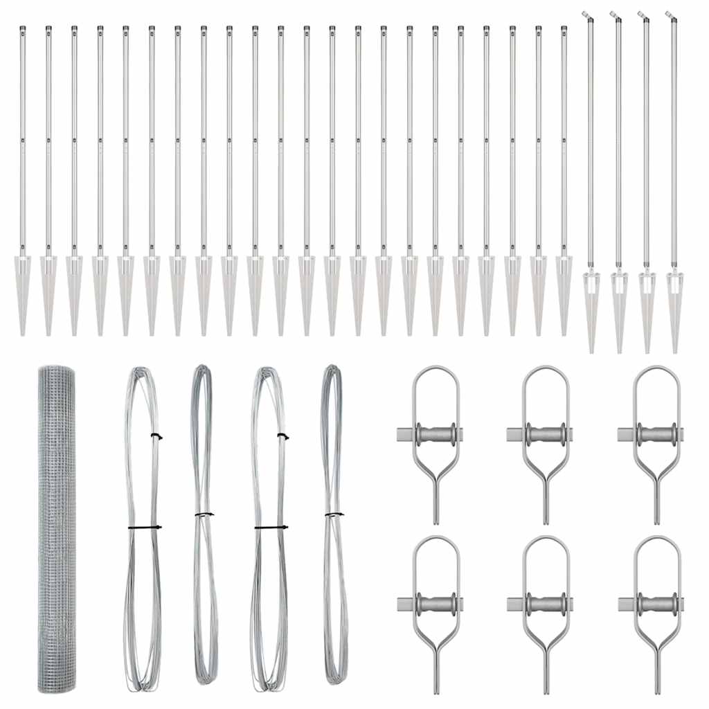 Fence Post Silver 50 x 1.2 m (25 x 25 mm mesh) Steel