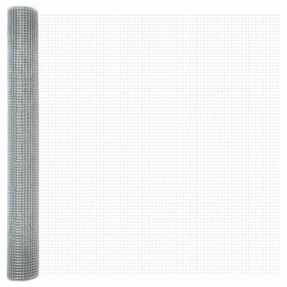 Welded Wire Fence with Spikes Steel Silver Mesh