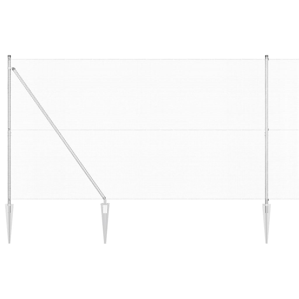 Fence Post Silver 50 x 1.5 m (12 x 12 mm mesh) Steel