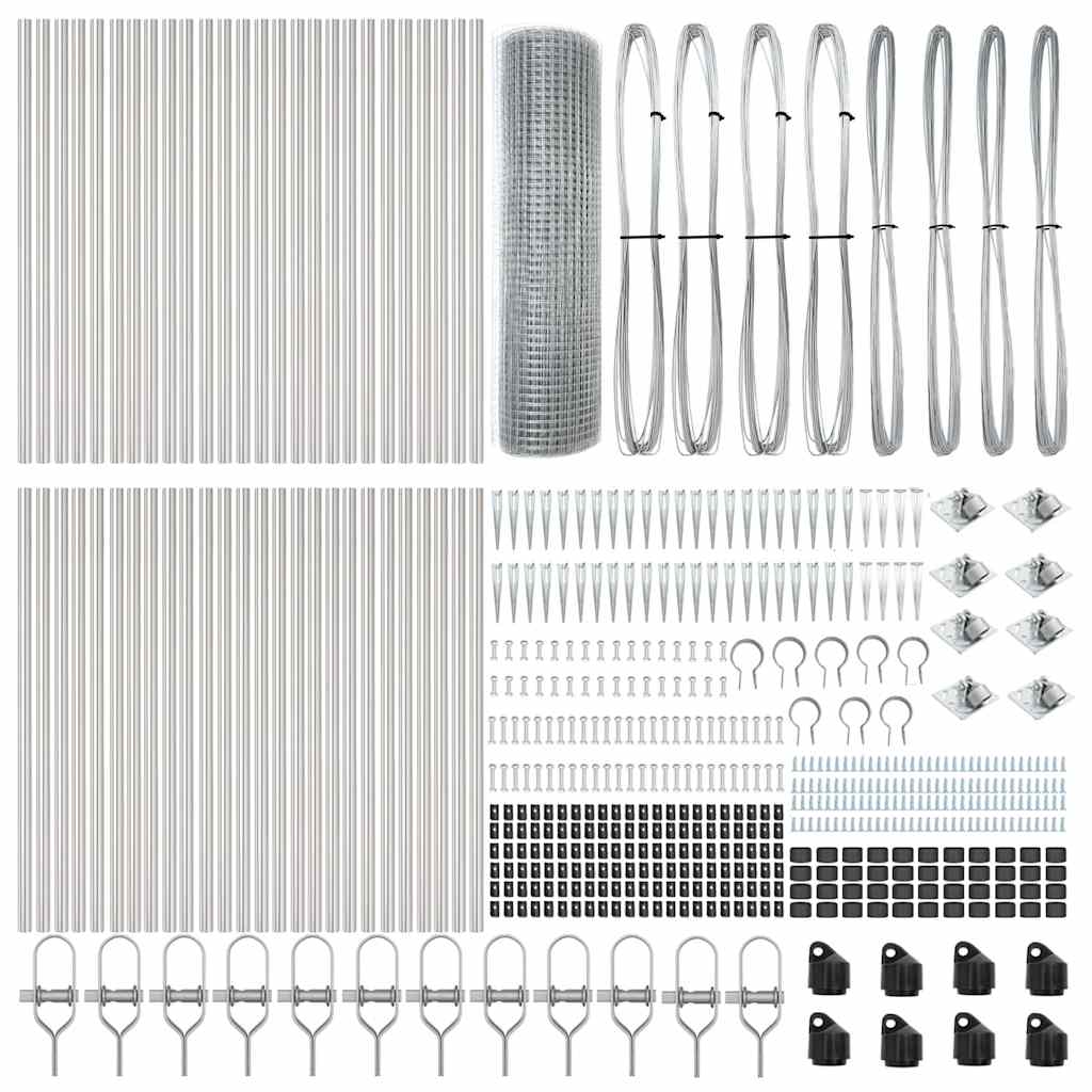 Fence Post Silver 100 x 0.5 m (19 x 19 mm mesh) Steel