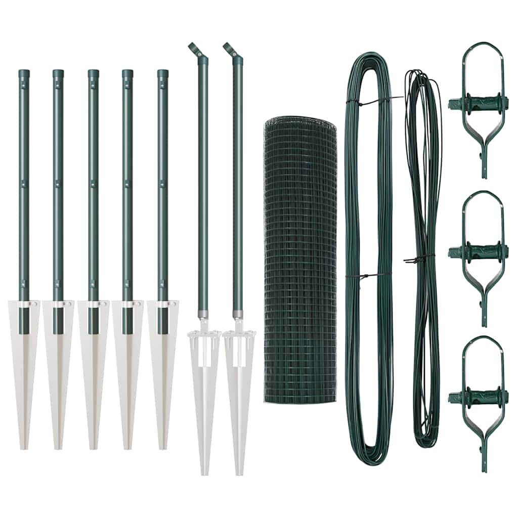 Fence Post Green 10 x 0.5 m (25 x 25 mm mesh) Steel