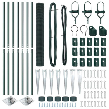 Fence Post Green 10 x 1.2 m (16 x 16 mm mesh) Steel and PVC