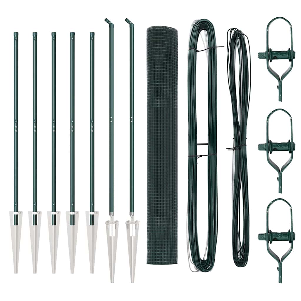 Fence Post Green 10 x 1.2 m (19 x 19 mm mesh) Steel and PVC