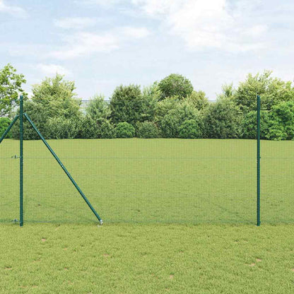 Welded Wire Fence with Spikes Steel and PVC Green Mesh