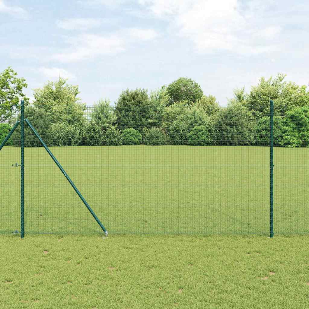 Fence Post Green 10 x 1.4 m (19 x 19 mm mesh) Steel and PVC