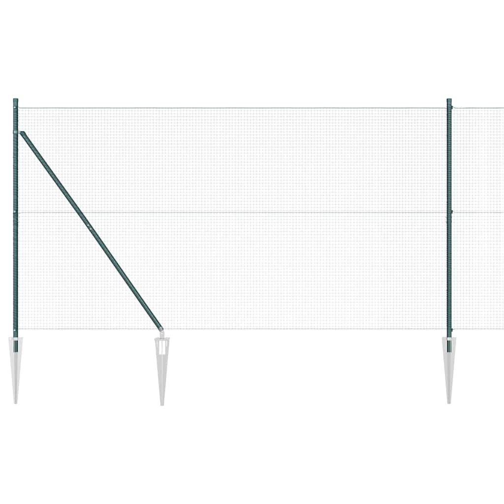 Fence Post Green 10 x 1.4 m (19 x 19 mm mesh) Steel and PVC