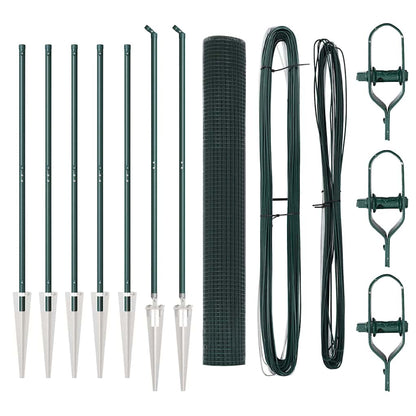 Fence Post Green 10 x 1.4 m (19 x 19 mm mesh) Steel and PVC