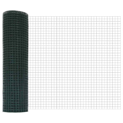 Welded Wire Fence with Spikes Steel and PVC Green Mesh
