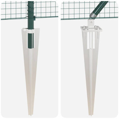 Welded Wire Fence with Spikes Steel Green Mesh