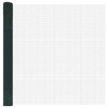 Welded Wire Fence with Spikes Steel and PVC Green Mesh