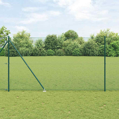Welded Wire Fence with Spikes Steel and PVC Green Mesh