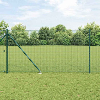 Welded Wire Fence with Spikes Steel and PVC Green Mesh