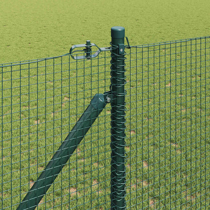 Welded Wire Fence with Spikes Steel and PVC Green Mesh