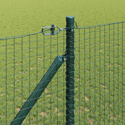 Welded Wire Fence with Spikes Steel and PVC Green Mesh