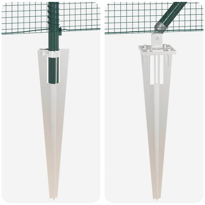 Welded Wire Fence with Spikes Steel and PVC Green Mesh