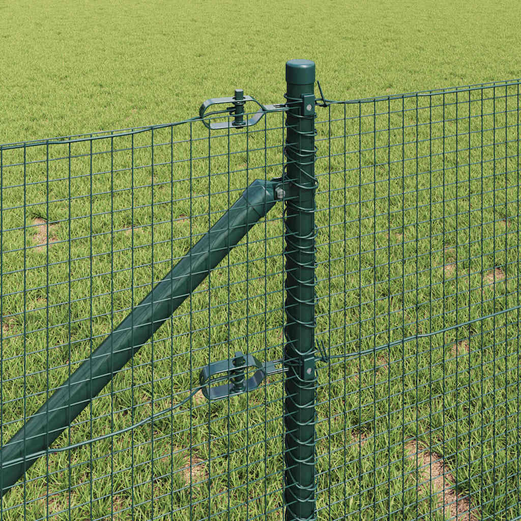 Welded Wire Fence with Spikes Steel and PVC Green Mesh