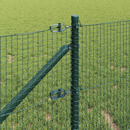 Welded Wire Fence with Spikes Steel and PVC Green Mesh