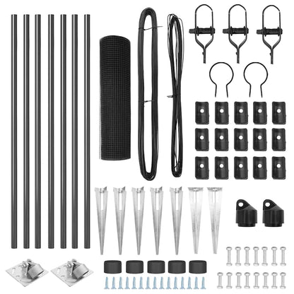 Fence Post Grey 10 x 0.5 m (25 x 25 mm mesh) Steel