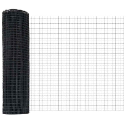 Welded Wire Fence with Spikes Steel and PVC Grey Mesh