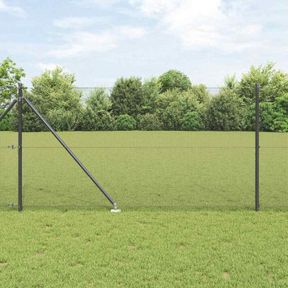 Welded Wire Fence with Spikes 10 x 1 m (W x H) PVC-coated Steel