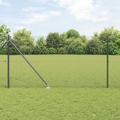 Welded Wire Fence with Spikes 10 x 1 m (W x H) PVC-coated Steel