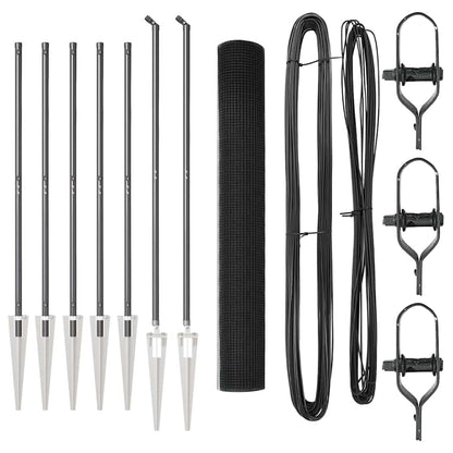 Fence Post Grey 10 x 1.4 m (12 x 12 mm mesh) Steel and PVC