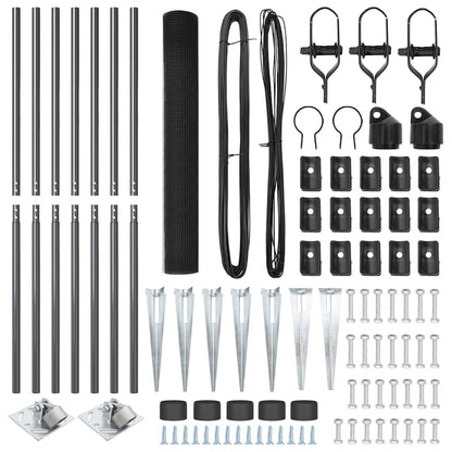 Fence Post Grey 10 x 1.4 m (25 x 25 mm mesh) Steel and PVC