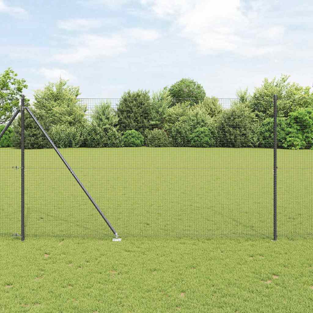 Fence Post Grey 10 x 1.6 m (25 x 25 mm mesh) Steel and PVC
