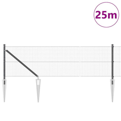 Welded Wire Fence with Spikes Steel Grey Mesh