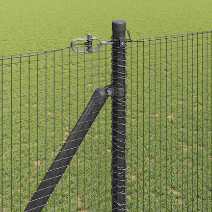 Fence Post Grey 25 x 1.5 m (16 x 16 mm mesh) Steel and PVC