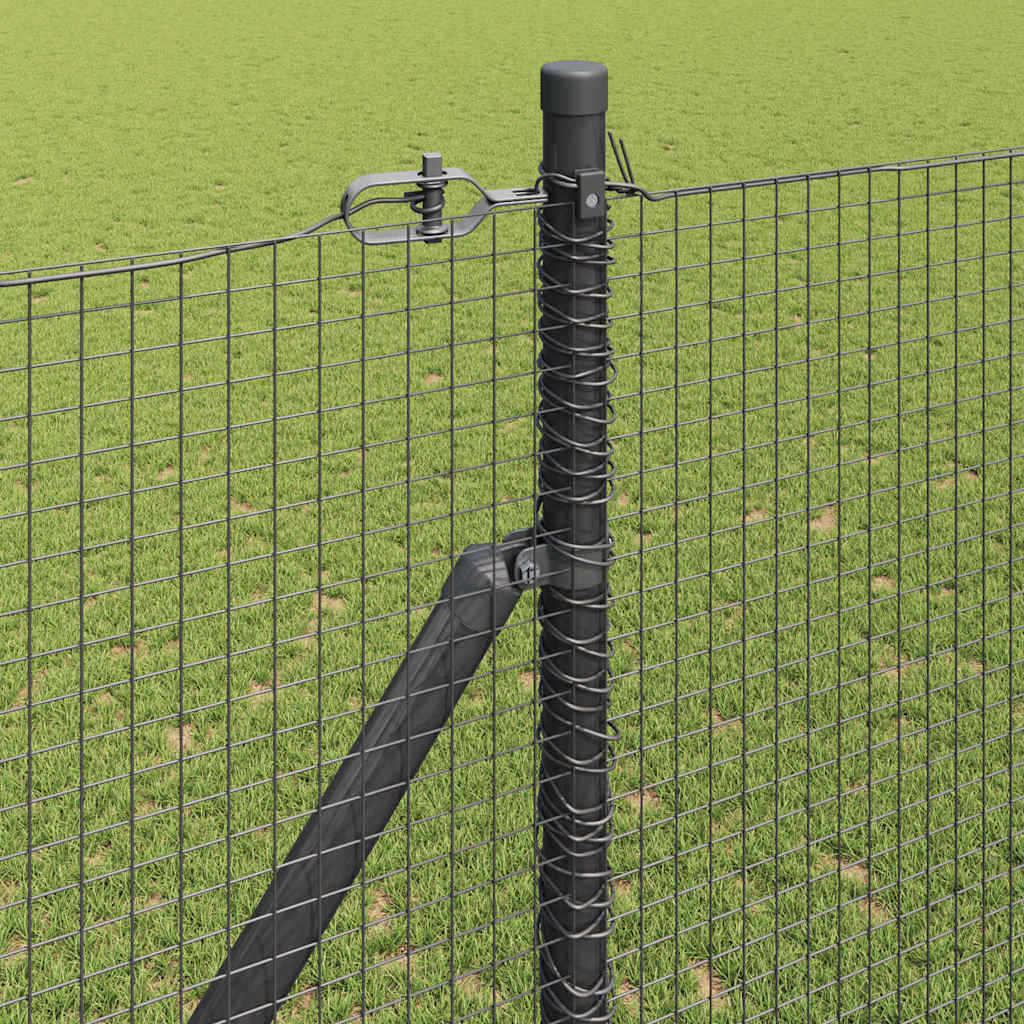 Welded Wire Fence with Spikes Steel Grey Mesh