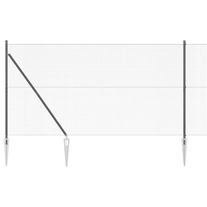 Welded Wire Fence with Spikes Steel Grey Mesh