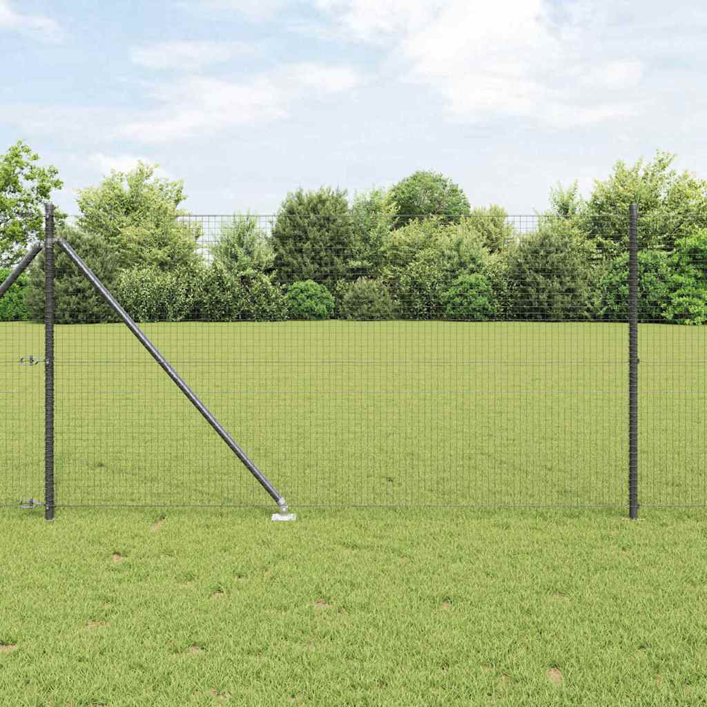 Welded Wire Fence with Spikes 50 x 1 m (W x H) PVC-coated Steel
