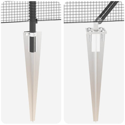 Fence Post Grey 50 x 1.2 m (12 x 12 mm mesh) Steel and PVC