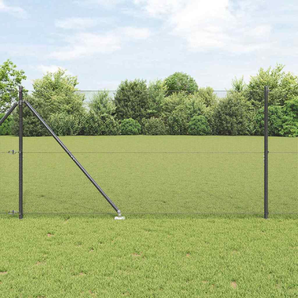 Fence Post Grey 50 x 1.2 m (12 x 12 mm mesh) Steel and PVC