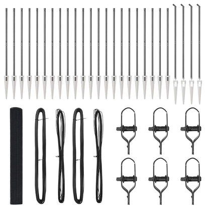 Fence Post Grey 50 x 1.2 m (16 x 16 mm mesh) Steel and PVC