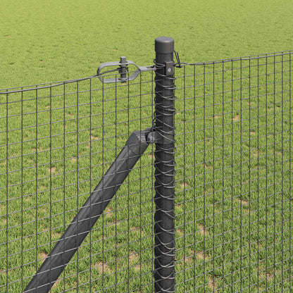 Fence Post Grey 50 x 1.4 m (19 x 19 mm mesh) Steel and PVC