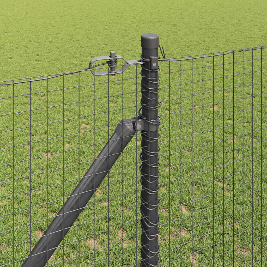 Fence Post Grey 50 x 1.4 m (25 x 25 mm mesh) Steel and PVC