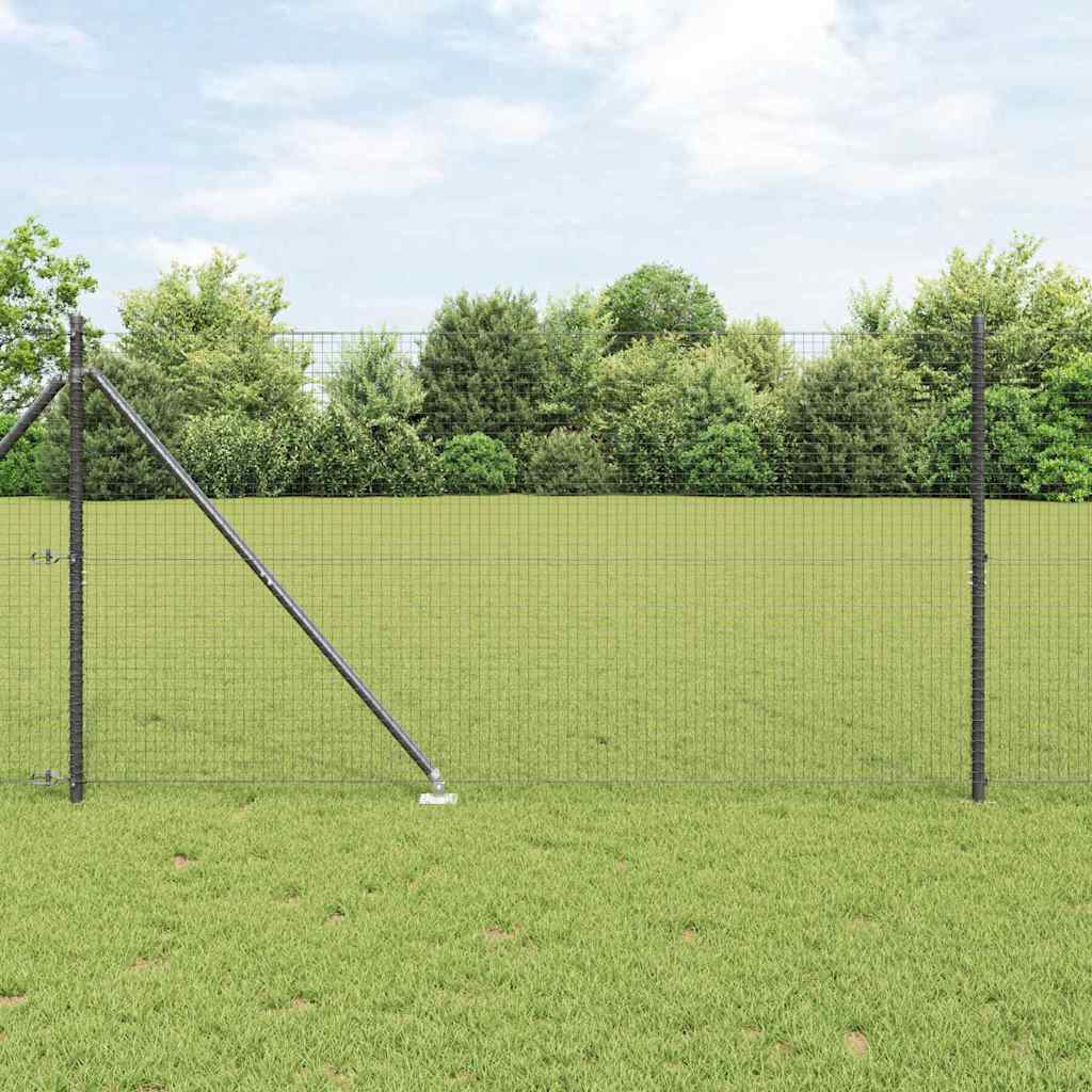 Fence Post Grey 50 x 1.4 m (25 x 25 mm mesh) Steel and PVC