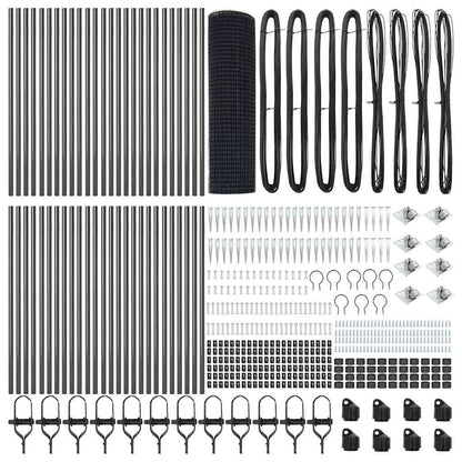 Fence Post Grey 100 x 0.6 m (25 x 25 mm mesh) Steel and PVC