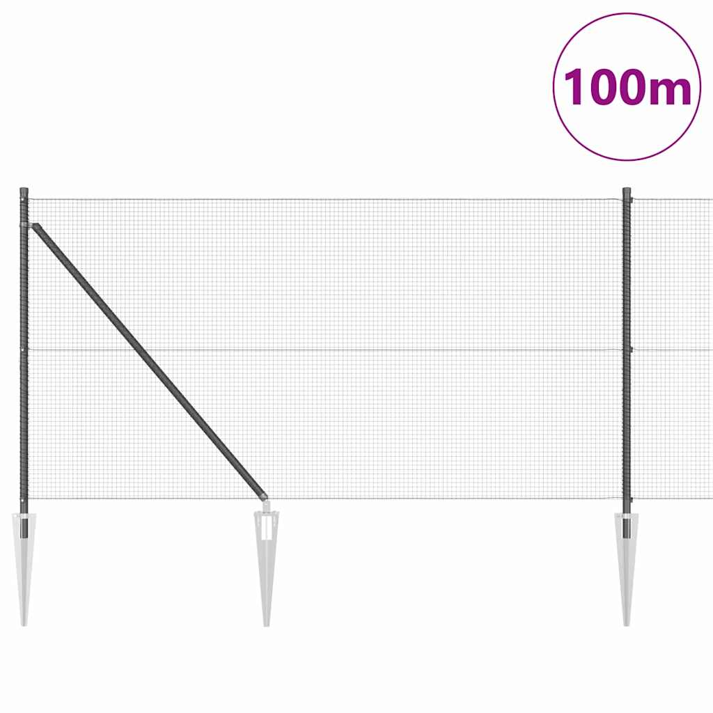 Welded Wire Fence with Spikes 100 x 1 m (W x H)