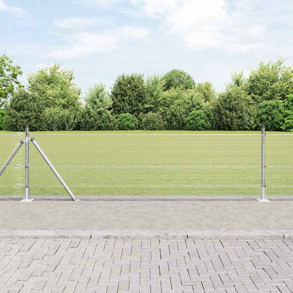 Fence Post Silver 10 x 0.4 m (12 x 12 mm mesh) Steel