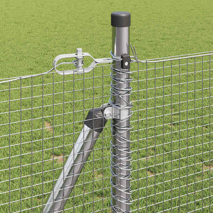 Fence Post Silver 10 x 0.8 m (16 x 16 mm mesh) Steel