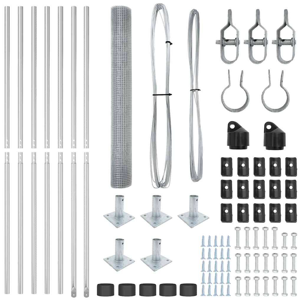 Fence Post Silver 10 x 1.2 m (12 x 12 mm mesh) Steel