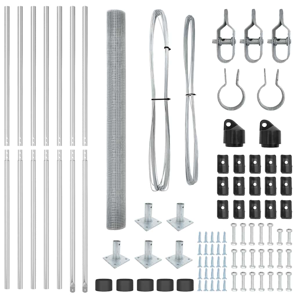 Fence Post Silver 10 x 1.4 m (12 x 12 mm mesh) Steel
